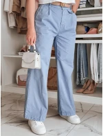 Dámské kalhoty se širokými nohavicemi MOBISKA modrá FashionStreet UY2617 Dámské kalhoty se širokými nohavicemi MOBISKA modrá FashionStreet UY2617