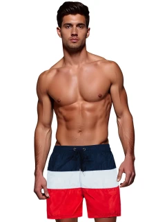 Pánské tmavě modré a šedé plavecké šortky FashionStreet SX2516