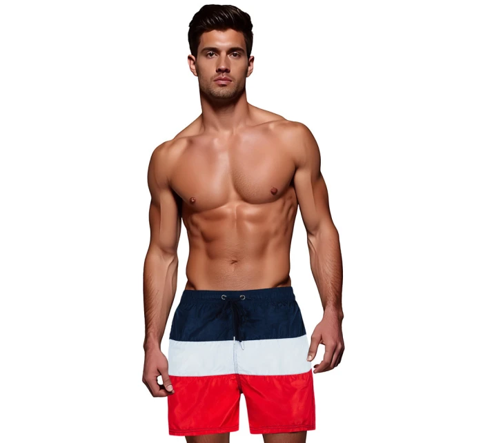 Pánské tmavě modré a šedé plavecké šortky FashionStreet SX2516