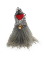 DLOUHOVOUSÝ PŘÍVĚŠEK ŠEDÝ SANTA CLAUS DLOUHOVOUSÝ PŘÍVĚŠEK ŠEDÝ SANTA CLAUS