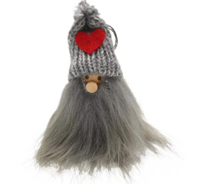 DLOUHOVOUSÝ PŘÍVĚŠEK ŠEDÝ SANTA CLAUS DLOUHOVOUSÝ PŘÍVĚŠEK ŠEDÝ SANTA CLAUS