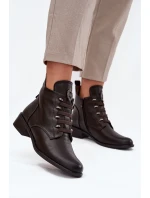 Nízké kotníkové boty s podšívkou na zip s ozdobou hnědé Nevalia Nízké kotníkové boty s podšívkou na zip s ozdobou hnědé Nevalia