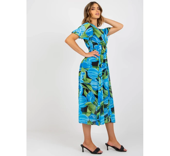 Šaty DHJ SK 15967.54P černá a modrá