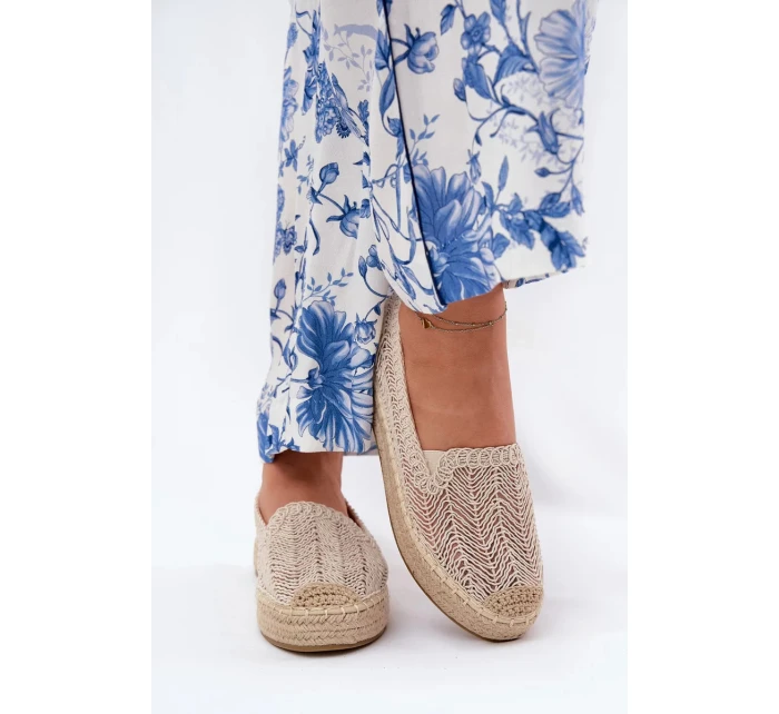 Dámské espadrilly na platformě Vinceza – béžové Dámské espadrilly na platformě Vinceza – béžové