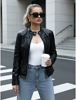 Dámská koženková bunda TY5455 černá - FashionStreet