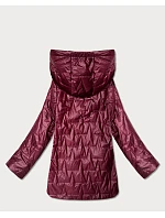 kurtka z kapturem plus size Goodlookin bordowa model 22015637 - S'WEST kurtka z kapturem plus size Goodlookin bordowa model 22015637 - S'WEST