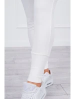 Široká žebrovaná souprava v barvě ecru