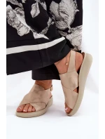 Dámské Sandály Z Eko Kůže Zlaté model 21691831 - Boto