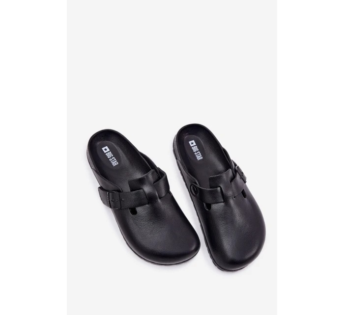 Pěnové Pantofle Pánské S Přezkou Big Star model 21695369 Černé - Big Star Shoes Pěnové Pantofle Pánské S Přezkou Big Star model 21695369 Černé - Big Star Shoes
