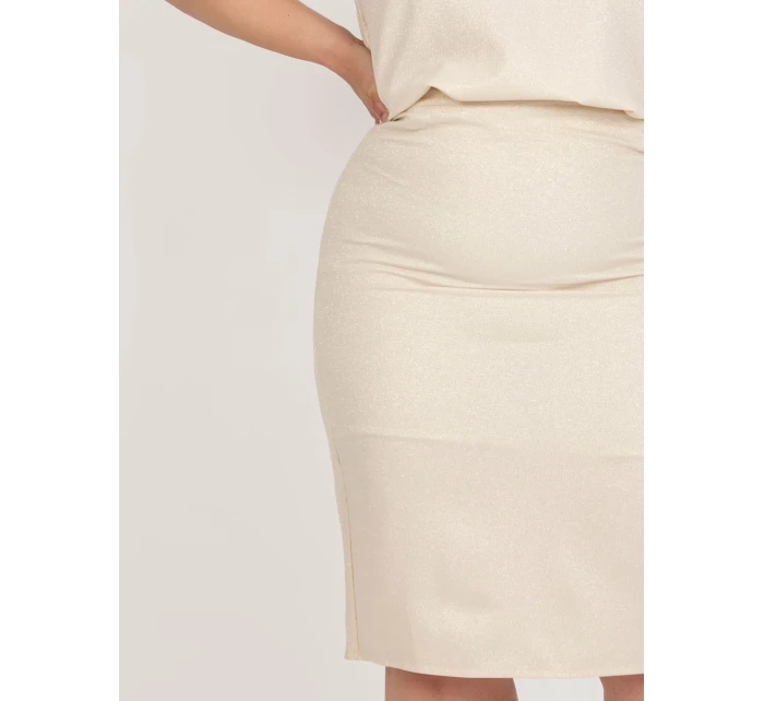 Spódnica LK SD model 18617577 beżowy - FPrice Spódnica LK SD model 18617577 beżowy - FPrice