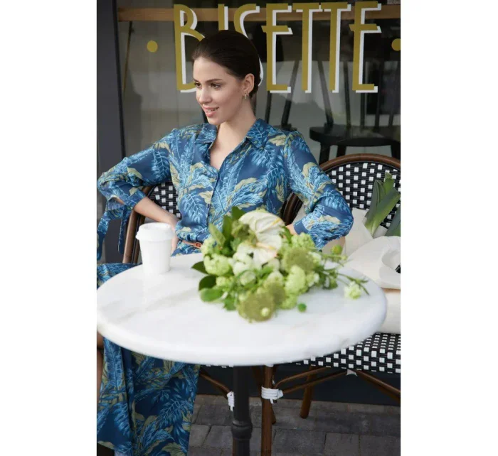 B259 Košilové šaty na knoflíky - model 2