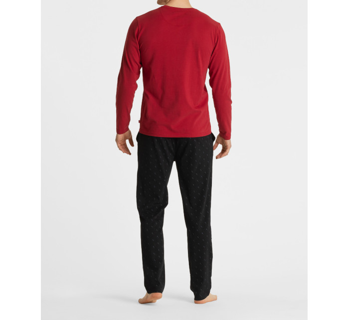 Pánské pyžamo ATLANTIC - černá/červená