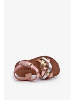 Dětské sandály se zapínáním na suchý zip s propletenými pásky Vícebarevná Dianttha