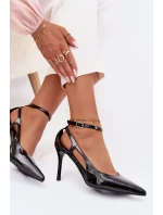 Dámské lakované lodičky z eko kůže - černé Fionnel Dámské lakované lodičky z eko kůže - černé Fionnel