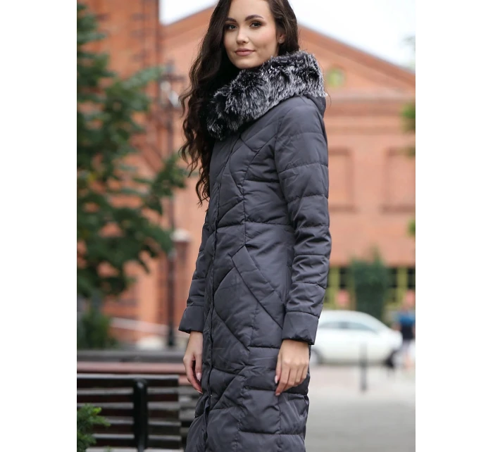 Dámský kabát BLH818025F tmavě šedý - PERSO