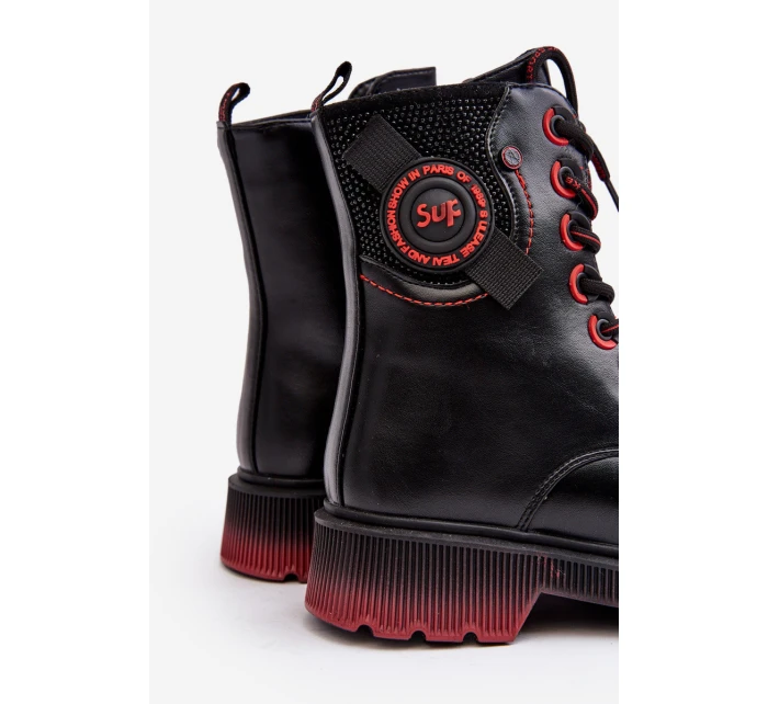 Dětské zateplené Traperky Botky černé Askya Dětské zateplené Traperky Botky černé Askya