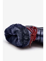 Dámské sněhule s vázáním v modré barvě model 21644706 - Boto Dámské sněhule s vázáním v modré barvě model 21644706 - Boto