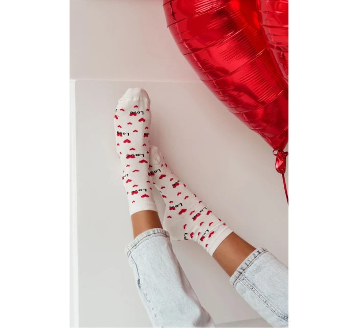 Dámské ponožky Love Ecru Dámské ponožky Love Ecru