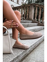 Dámské barefoot balerínky z přírodní nubuk béžové Mirelia Dámské barefoot balerínky z přírodní nubuk béžové Mirelia