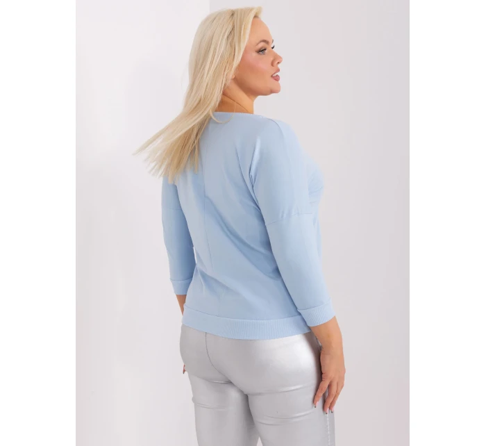 Bluzka RV BZ model 19349290 jasny niebieski - FPrice Bluzka RV BZ model 19349290 jasny niebieski - FPrice