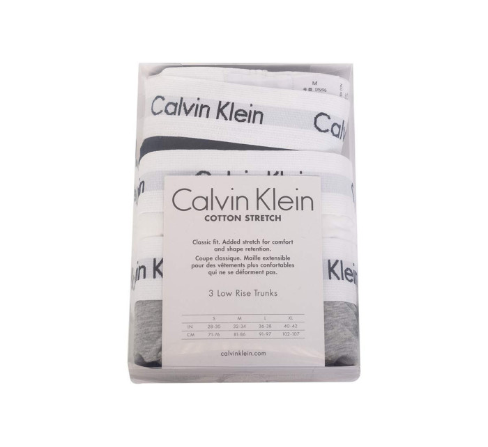 Calvin Klein Underwear 3Pack Slipy U2664G Black/Grey/White (Černá/šedá/bílá)