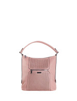Světle růžová městská taška přes rameno s odnímatelným popruhem