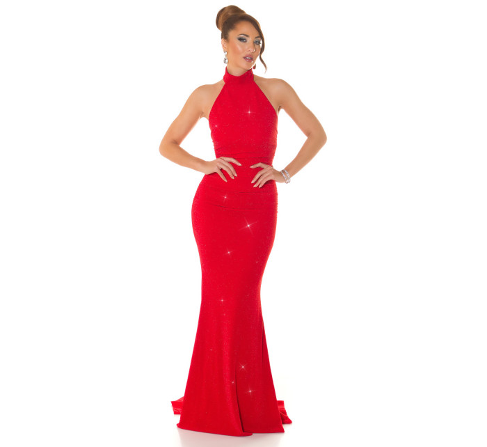 Sexy Red-Carpet KouCla Neck-Gown with glitter