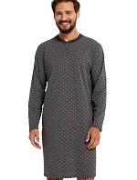 Pánská noční košile Balmer šedá - Italian Fashion