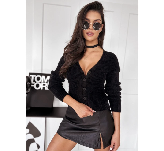 Dámský svetr LILY černý FashionStreet MY2035 Dámský svetr LILY černý FashionStreet MY2035