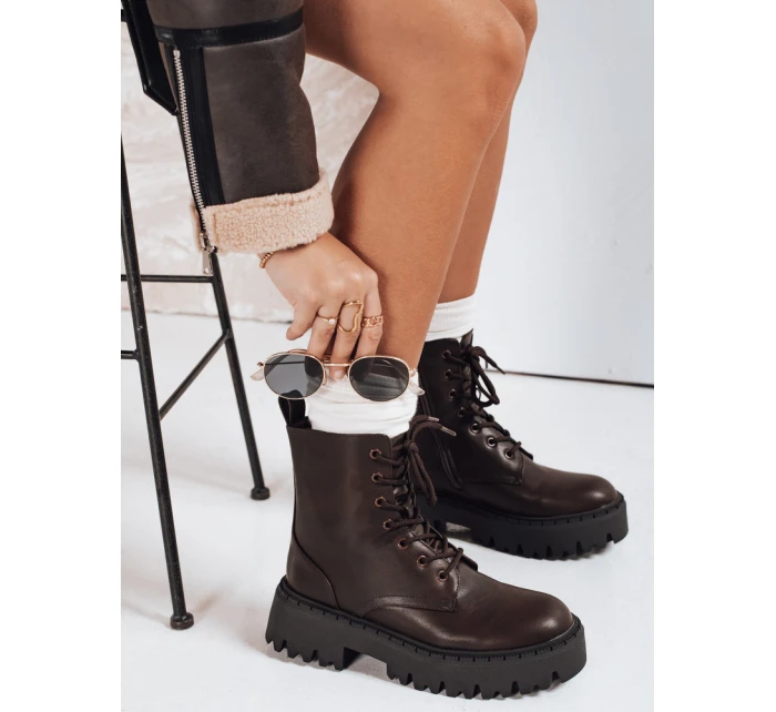 Dámské zateplené trapery hnědé FashionStreet ZY1206