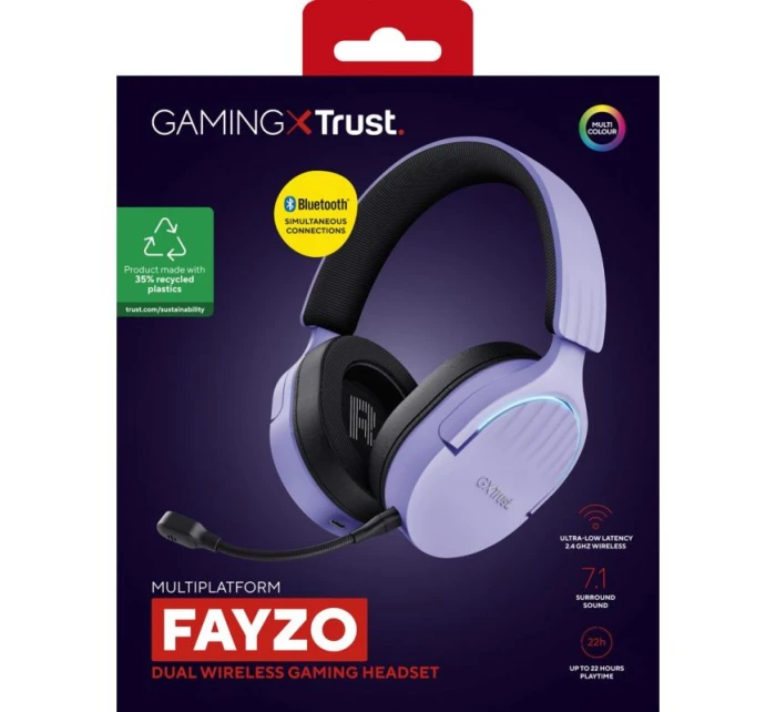 herní sluchátka Fialová model 21729919 - Trust