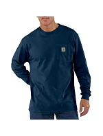 Tričko Carhartt Heavyweight s model 22343295 dlouhý rukáv, tmavě modré - No name
