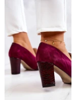 Semišové lodičky z kůže s model 21577735 - Boto