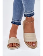 Dámské Klapky Béžové model 21698022 - Inblu