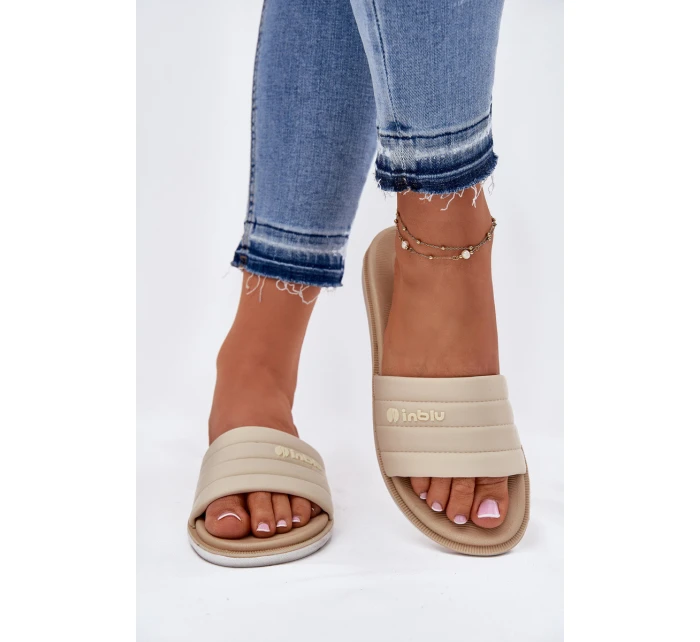 Dámské Klapky Béžové model 21698022 - Inblu