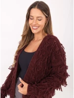 Sweter MI SW model 21314437 bordowy - FPrice Sweter MI SW model 21314437 bordowy - FPrice