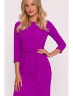 S425 Šaty s volánkem - levandulové S425 Šaty s volánkem - levandulové