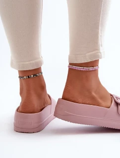 Dámské pěnové pantofle Big Star na platformě - růžová