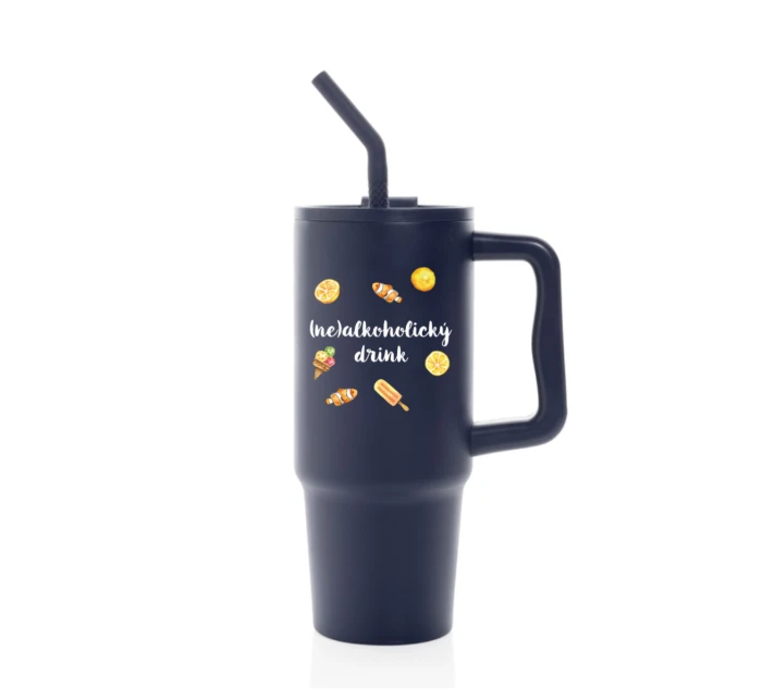 Personalizovaná termoska s barevným víčkem s letním mixem 