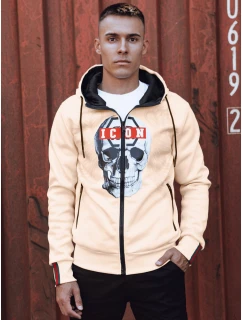 Pánská světle béžová mikina Dstreet model 21980043 - FashionStreet