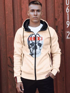 Pánská světle béžová mikina Dstreet model 21980043 - FashionStreet