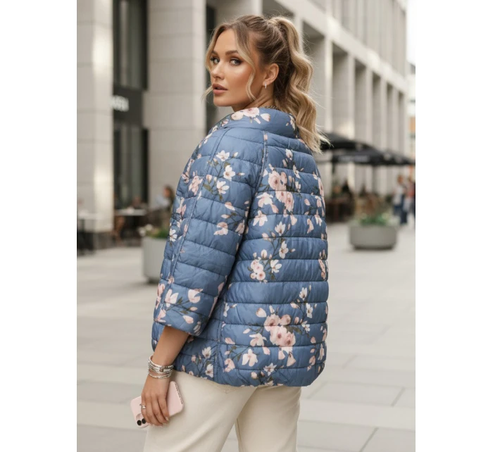 Dámská prošívaná oboustranná bunda FLORIS modrá FashionStreet TY5527