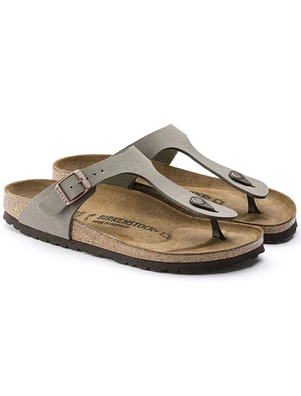 Pánské šedé žabky Gizeh  Stone regular wide dámské model 22260283 - Birkenstock