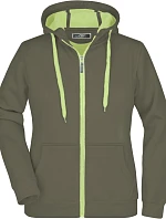 Daiber JN 354 Dámská mikina Doubleface 02.0354 olive/lime green