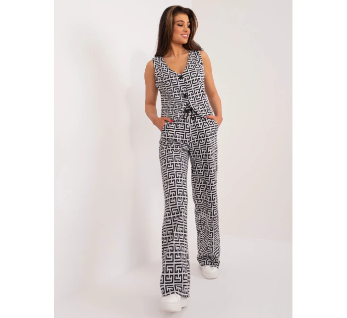 Spodnie LK SP model 19525797 szaro czarny - FPrice Spodnie LK SP model 19525797 szaro czarny - FPrice