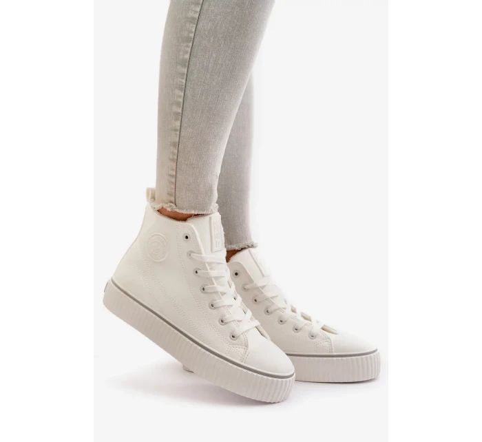 Dámské Zateplené Tenisky Z Eko Kůže Big Star Bílé Dámské Zateplené Tenisky Z Eko Kůže Big Star Bílé