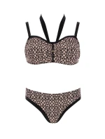 Dámské dvoudílné plavky Luxe 7 S939LX7 béžové se vzorem - Self