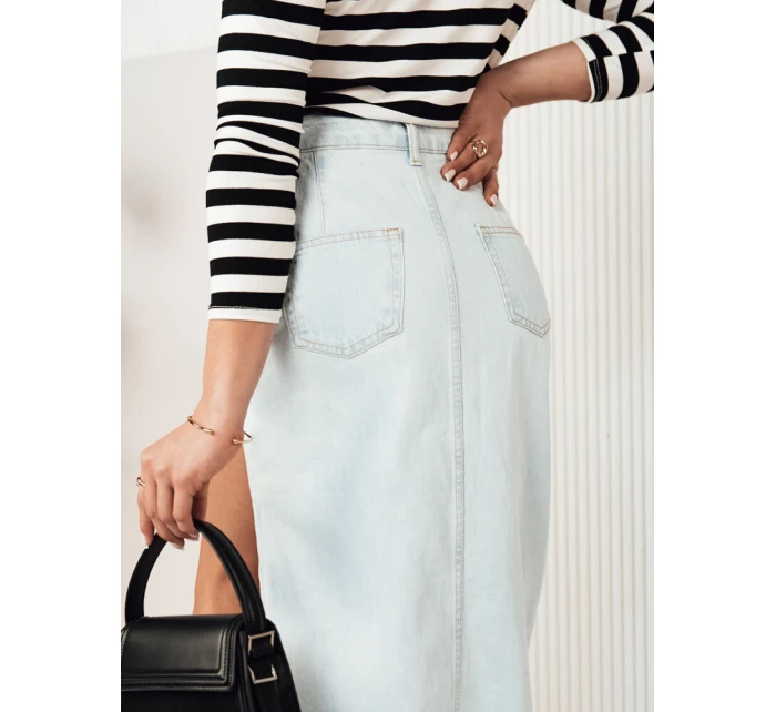 Modrá džínová sukně PROMA FashionStreet CY0445 Modrá džínová sukně PROMA FashionStreet CY0445