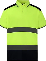 Yoko HVJ 220 Hi-Vis Piqué Polo 79.J220 hi vis yellow/navy