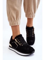 Semišové Sportovní Boty Na Černá model 21606382 - Boto Semišové Sportovní Boty Na Černá model 21606382 - Boto